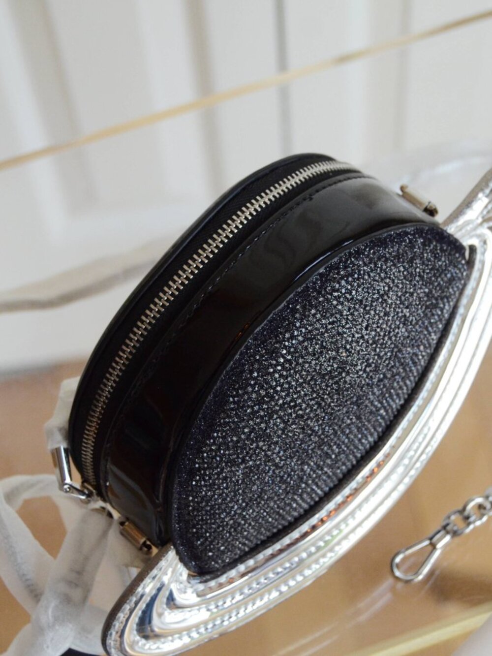 Kate Spade KI737 Spaced Out Embellished Metallic Micro Crossbody - Picture 3 of 12